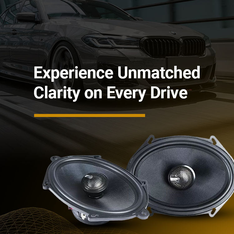 Car and sound system products with overlay: Experience unmatched clarity on every drive.
