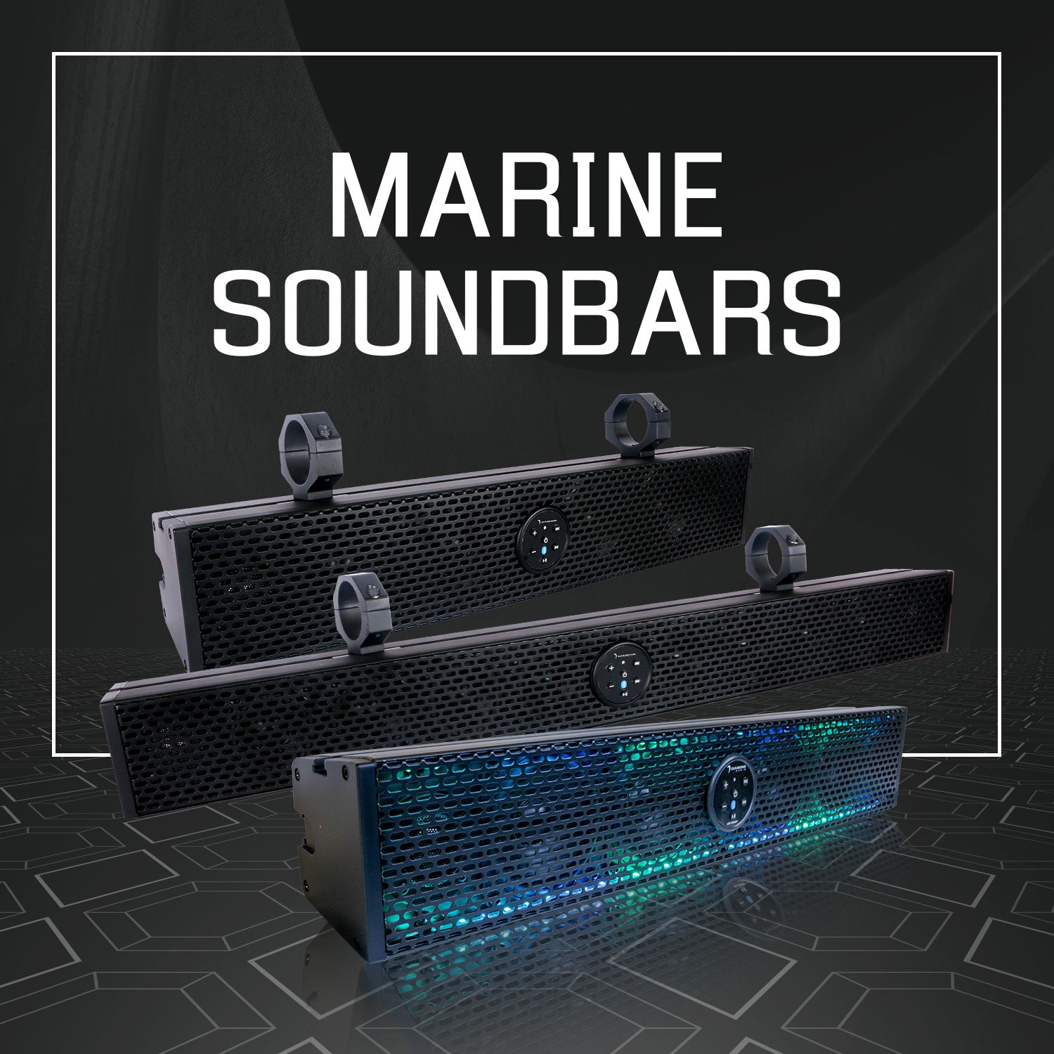 Collection of marine and boat soundbars.