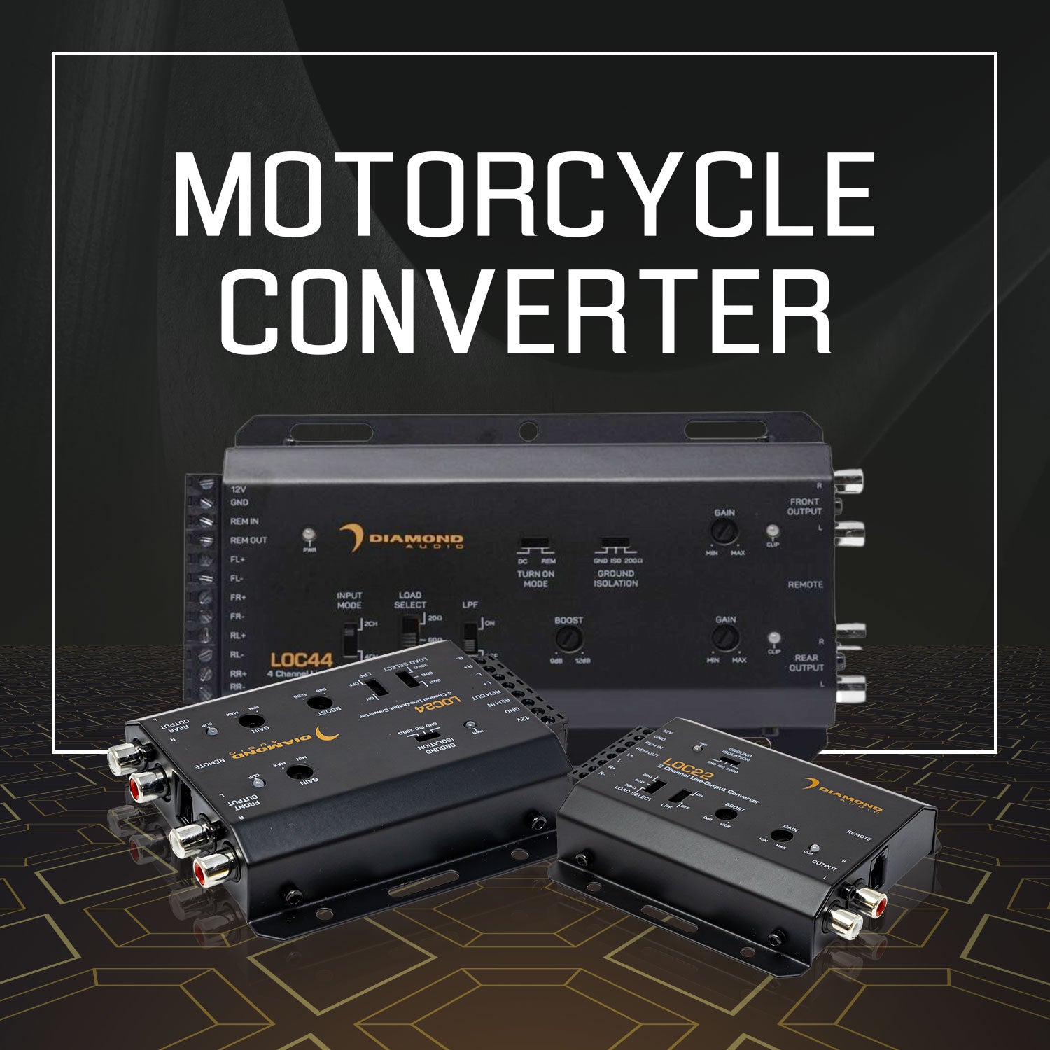 Collection of motorcycle converters.