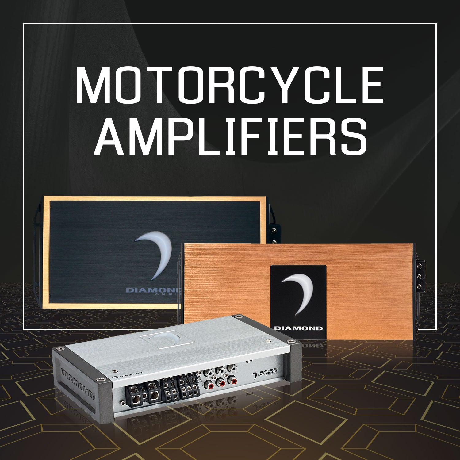 Collection of motorcycle amplifiers.