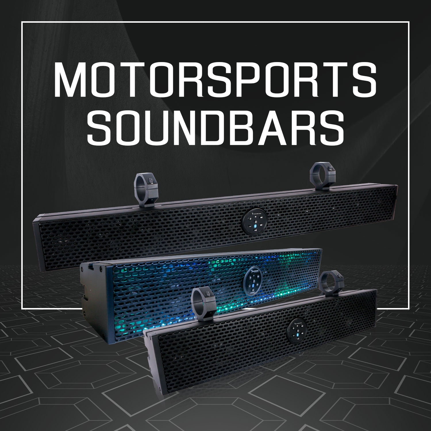 Collection of motorsports sound bars.