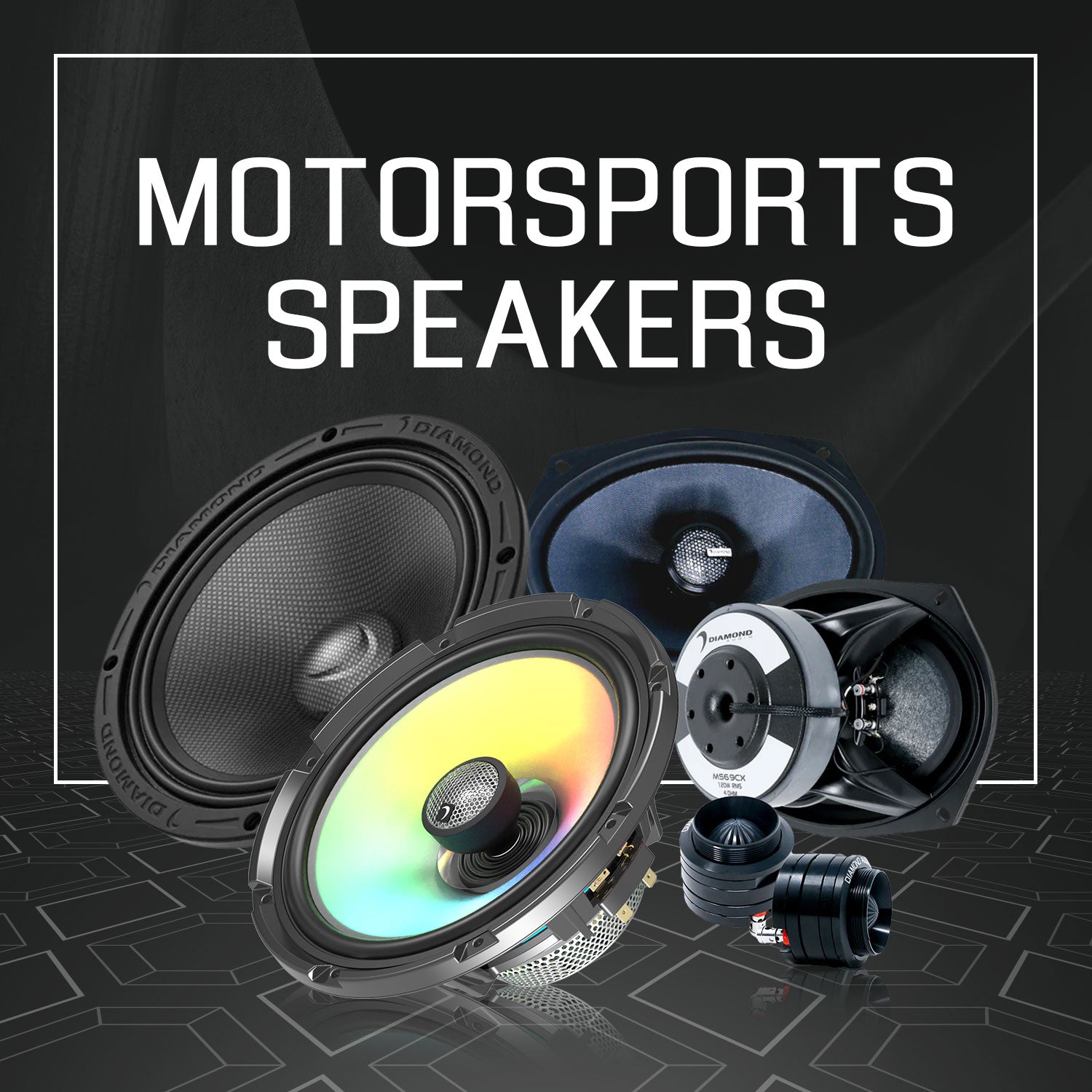 Collection of motorsports speakers.