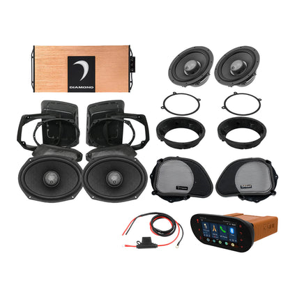 98 - 13 Harley Davidson® Road Glide 4-Speaker System - DA9813RGSP3R - DA9813RGSP3R - Diamond Audio