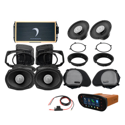 98 - 13 Harley Davidson® Road Glide 4-Speaker System - DA9813RGSP5R - DA9813RGSP5R - Diamond Audio