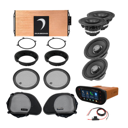 98 - 13 Harley Davidson® Road Glide 4-Speaker System - DA9813RGTP2R - DA9813RGTP2R - Diamond Audio