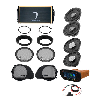 98 - 13 Harley Davidson® Road Glide 4-Speaker System - DA9813RGTP3R - DA9813RGTP3R - Diamond Audio