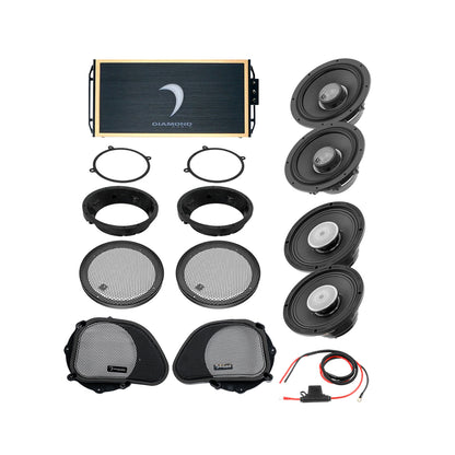 98 - 13 Harley Davidson® Road Glide 4 - Speaker System - DA9813RGTP3 - DA9813RGTP3 - Diamond Audio
