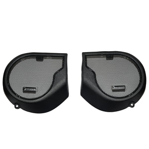 Enhance your Harley-Davidson DHDSG24 with these bat wing fairing speaker grills. Quality design for improved sound and style.