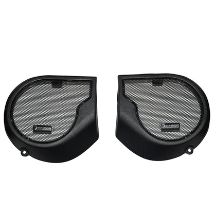 Enhance your Harley-Davidson DHDSG24 with these bat wing fairing speaker grills. Quality design for improved sound and style.