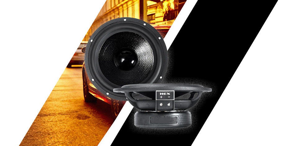 HEX Series 6.3” 2-Way Component Set w/Aluminum Dome Tweeter