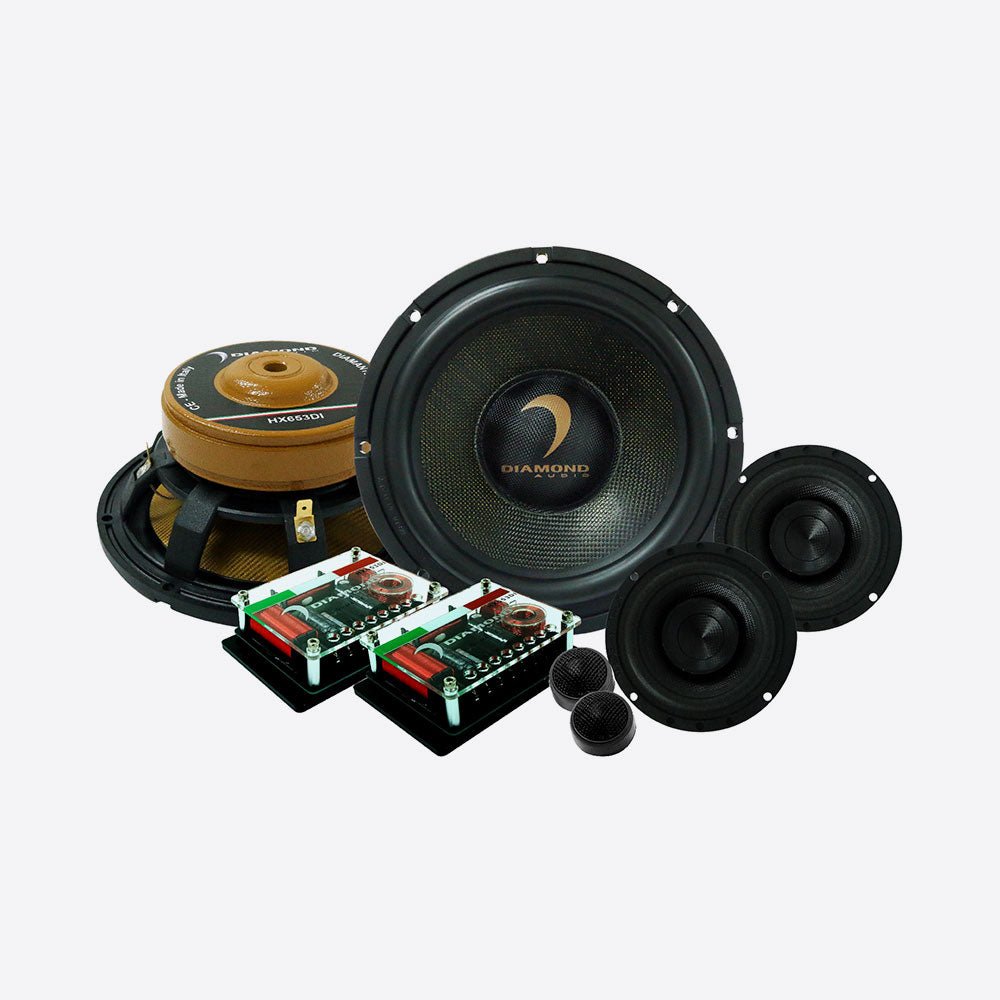 HX653DI - HEX Diamante Italia Edition 6.5" 3 - Way Component Set w/1" Silk Dome Tweeter - HX653DI - Diamond Audio