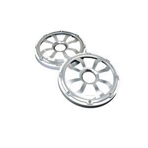 HXM65FGW - 6.5" Flush Mount Speaker Grills - Brushed Aluminum/White (Pair)