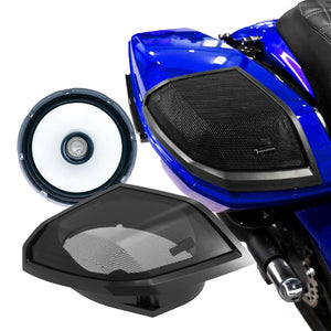 2024+ Harley Davidson® CUT-IN SPEAKER LID KIT WITH HXM8F2 8” 2Ω 2-WAY SPEAKERS WITH RGB LIGHTING