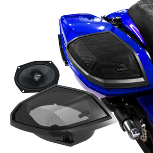 2024+ Harley Davidson® CUT-IN SPEAKER LID KIT WITH MS692CX 6X9 2Ω 2-WAY COAX SUB