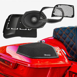 2014 - 2023 Harley Davidson Cut In Speaker Lid Kit with HXM69F2BK (2Ω) - MSHXM69F2BKLK - MSHXM69F2BKLK - Diamond Audio