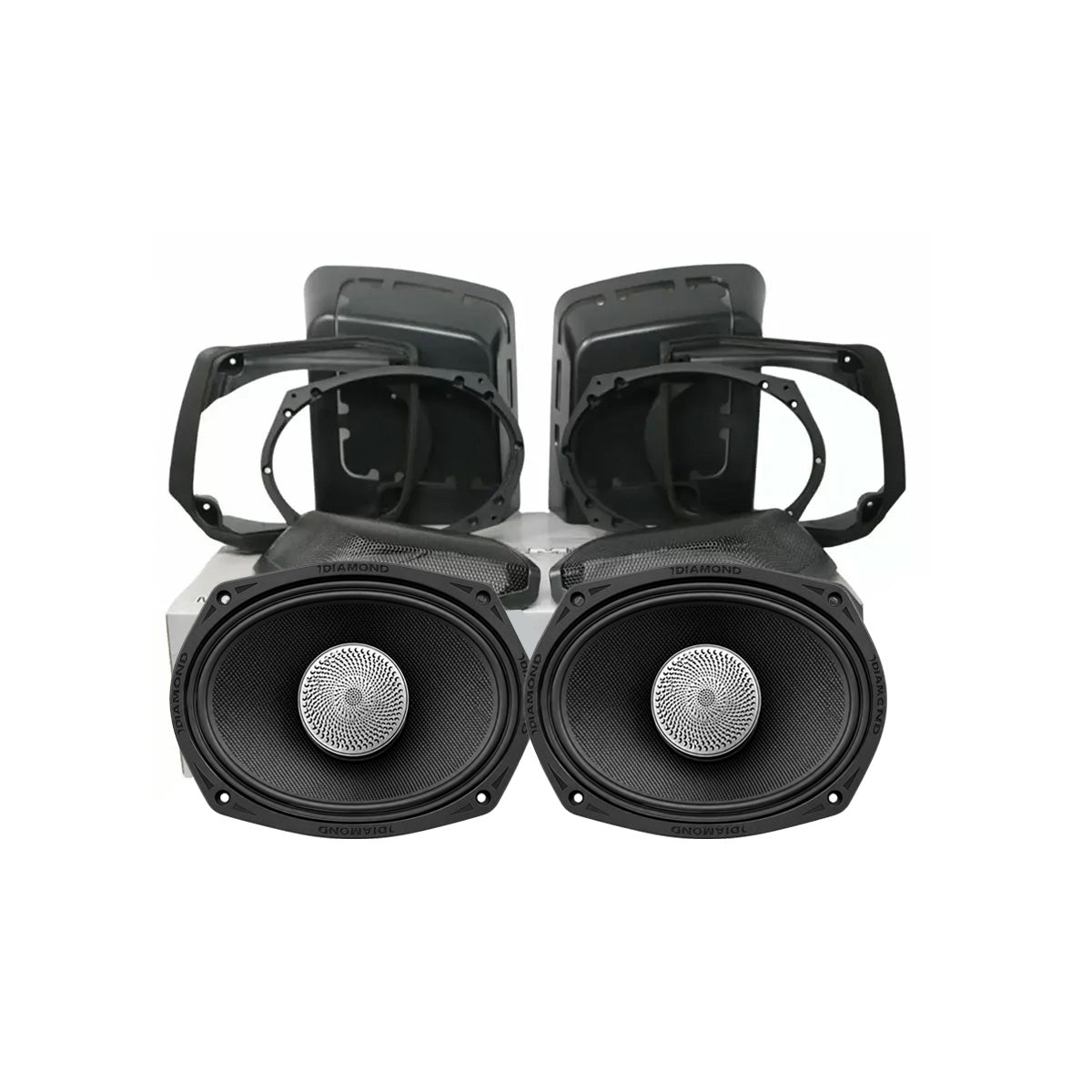 1998 - 2013 Harley Davidson® Cut In Speaker Lid Kit with MS692NEO2 Speakers (2Ω) - MS692NEO2LK13 - MS692NEO2LK13 - Diamond Audio