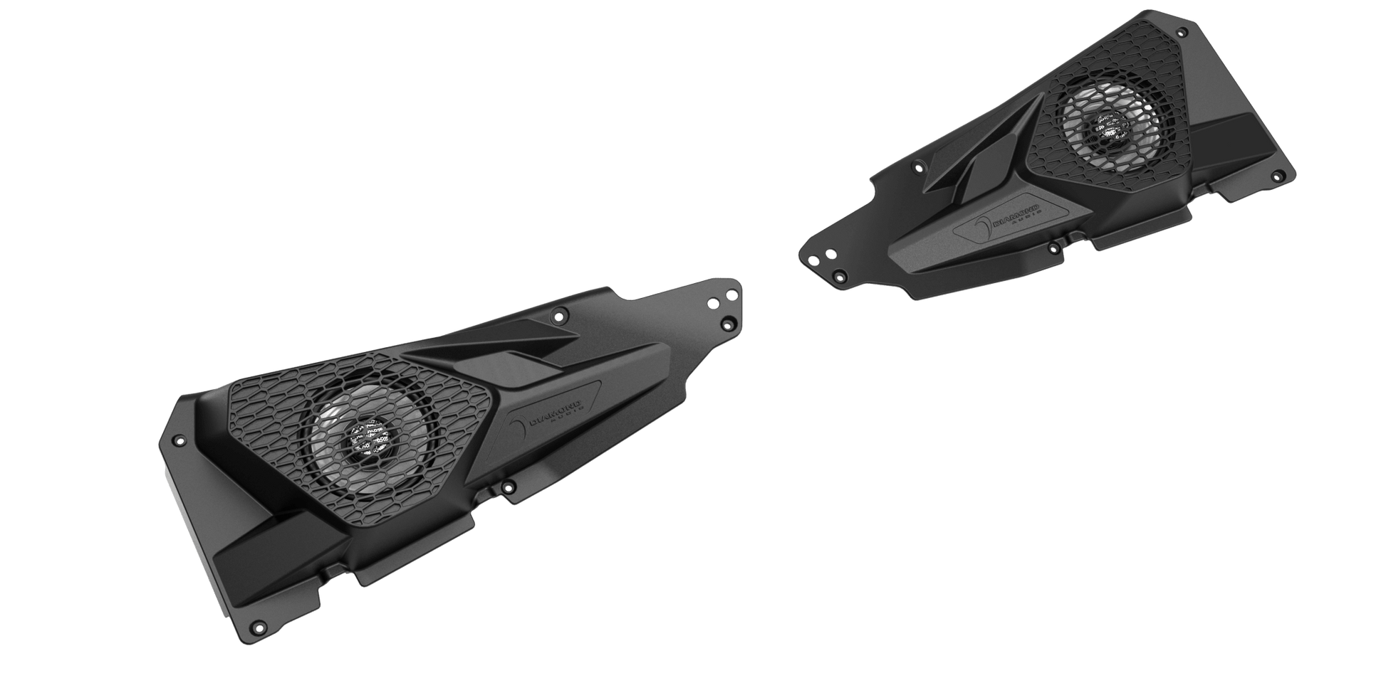 Take your off-road audio to the next level with the Diamond Audio Polaris RZR 2014+ Front Speaker Panel Kit & HXM65F4 coaxial
