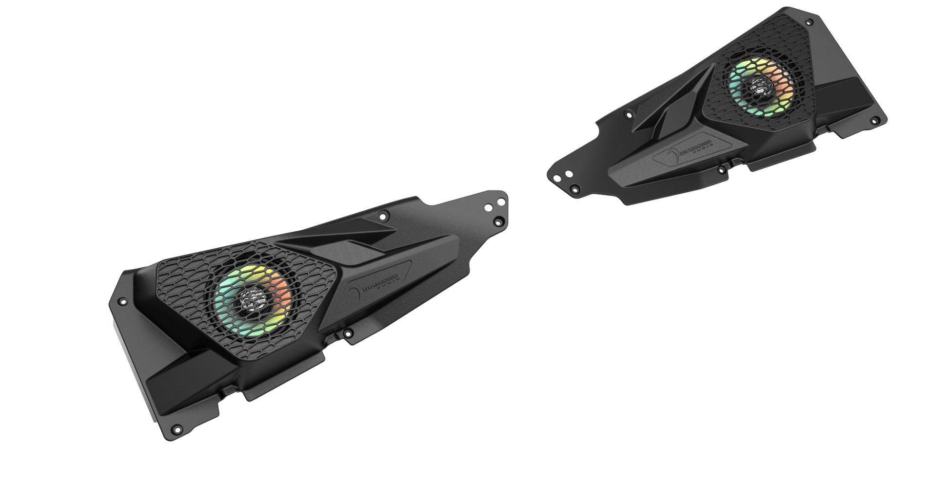 Take your off-road audio to the next level with the Diamond Audio Polaris RZR 2014+ Front Speaker Panel Kit & HXM65F4 coaxial