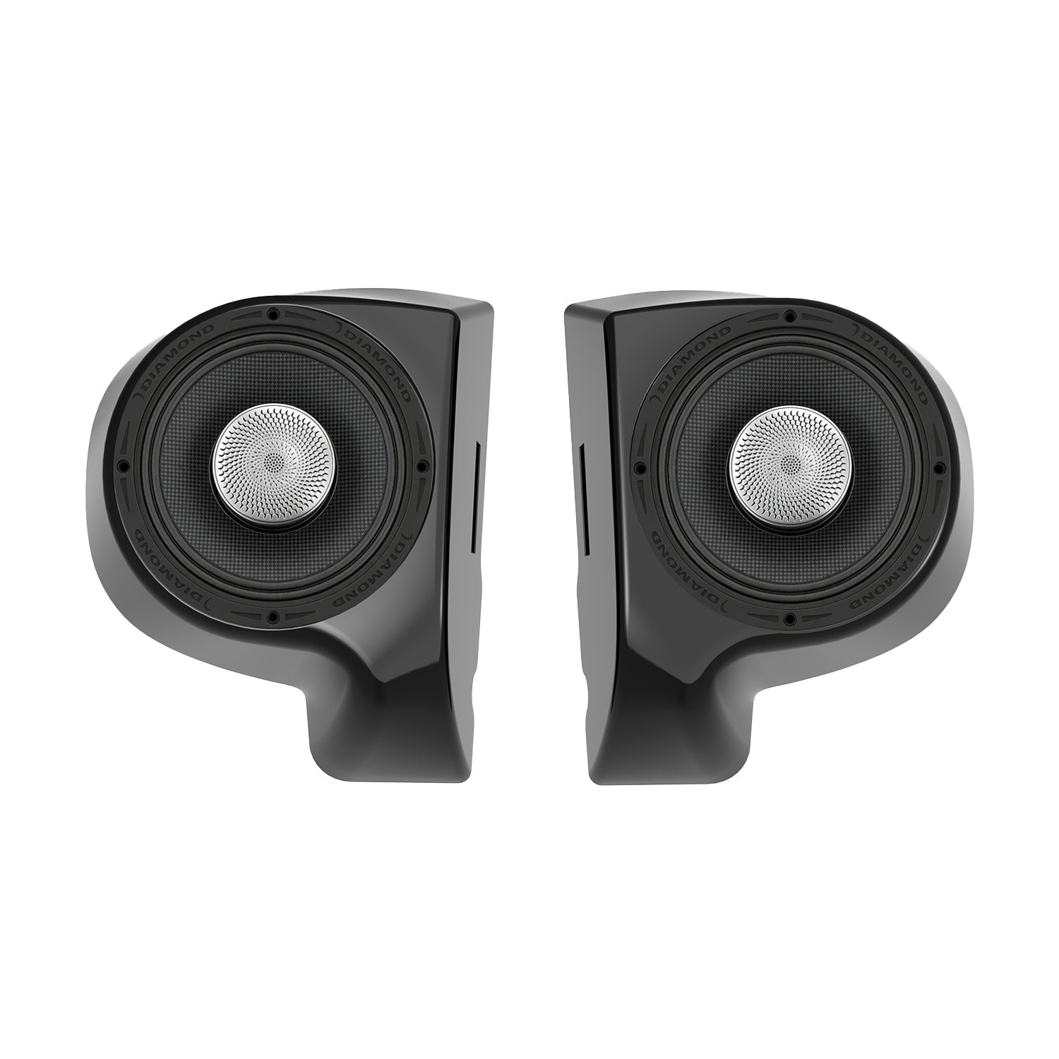 Upgrade your motorcycle audio system with the Diamond Audio PODMS652NEO2S Harley Kick Pods with MS652NEO2S 2Ω Speakers