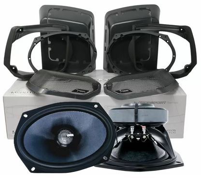 1998-2013 HARLEY DAVIDSON CUT IN SPEAKER LID KIT  WITH MS69CX (4Ω) - MSMS694CX2LK13
